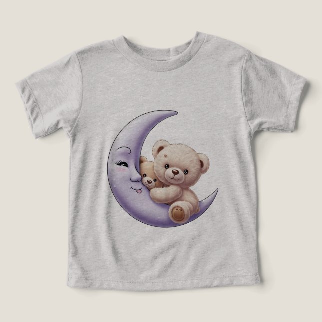 Måne Bear Småbarn tshirt T Shirt (Design Framsida)