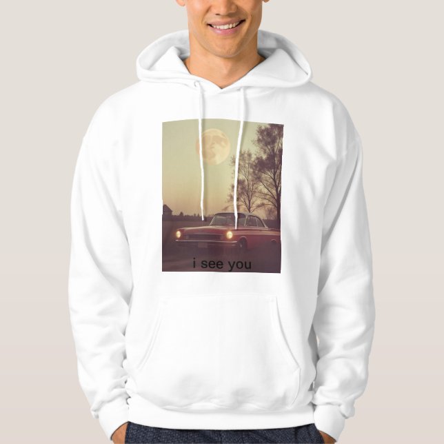måne bil hoodie (Framsida)