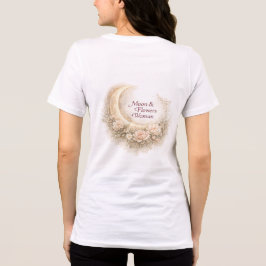 Måne & Blommor Kvinna T Shirt