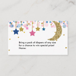 Måne Blue Rosa Diaper Raffle Tilläggskort