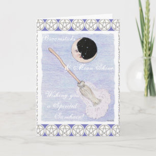 Måne & Broom Spirited Samhain Pentacle Helgkort