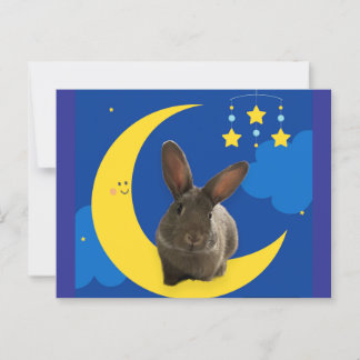 Måne Bunny Vykort