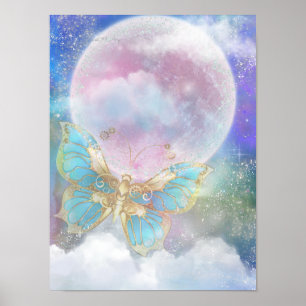 Måne Butterfly Poster