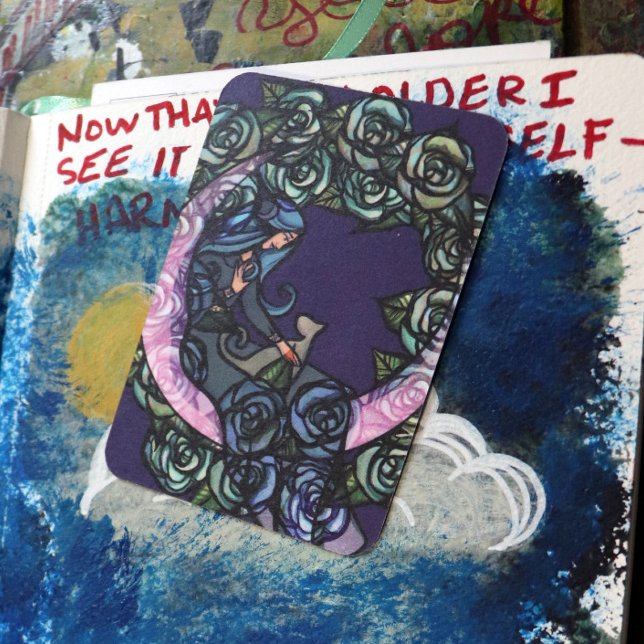 Måne Cat Goddess MoonChild Cats Anteckningskort (Skapare uppladdad)