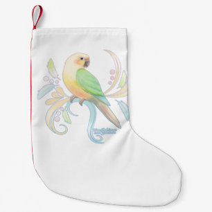 Måne Cheek Conure Liten Julstrumpa