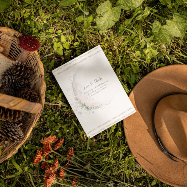 Måne Child | Boho Hippie Baby Shower Tack Kort (Skapare uppladdad)