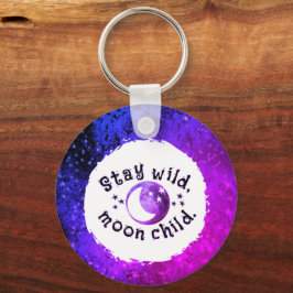 Måne Child Keep Vild Stars Monogram-nyckelkedja fö Nyckelring