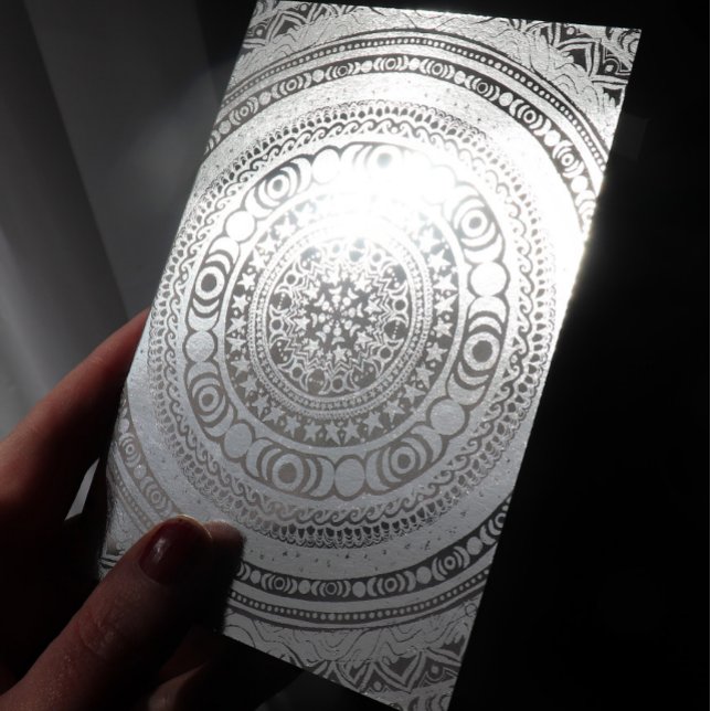 Måne Child Mandala Triple Måne Witch Folierat Kort (Skapare uppladdad)