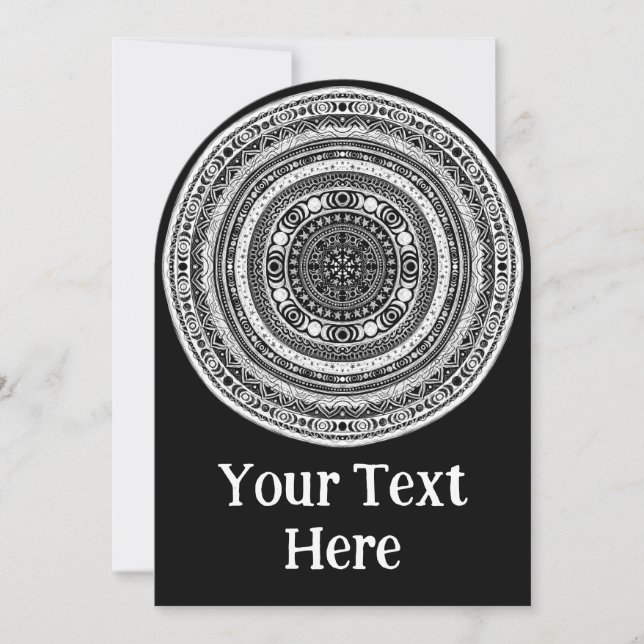 Måne Child Mandala Triple Måne Witch Inbjudningar (Framsida)