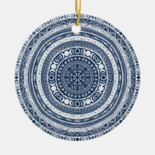 Måne Child Mandala Triple Måne Witch Julgransprydnad Keramik