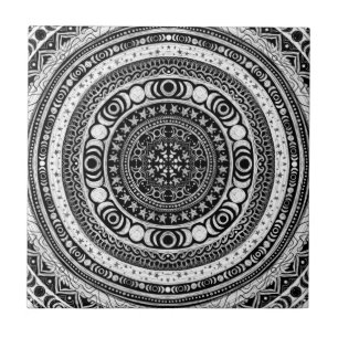 Måne Child Mandala Triple Måne Witch Kakelplatta