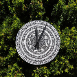 Måne Child Mandala Triple Måne Witch Round Clock Rund Klocka