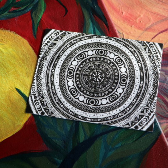 Måne Child Mandala Triple Måne Witch Vykort (Skapare uppladdad)