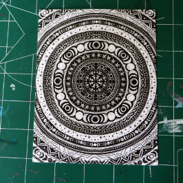 Måne Child Mandala Triple Måne Witch Vykort