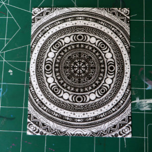 Måne Child Mandala Triple Måne Witch Vykort