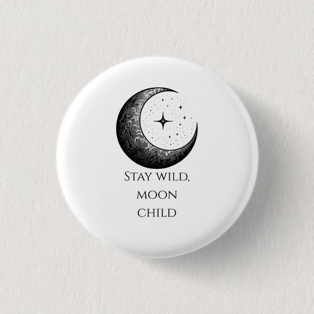 Måne Child Pin Knapp (Framsida)
