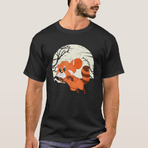 Måne China Wildlife Forest Animal China Red Pand T Shirt