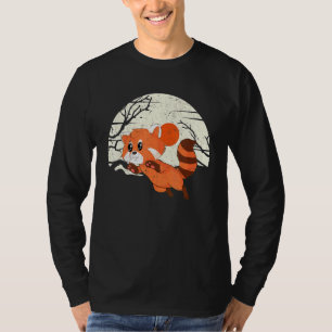Måne China Wildlife Forest Animal China Red Pand T Shirt