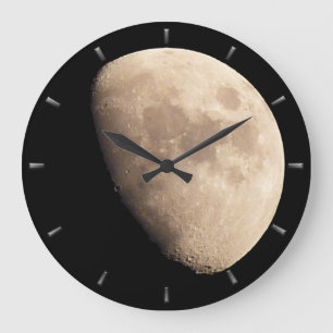 Måne Clock Romantic Måne Wall Clocks Personalize Stor Klocka