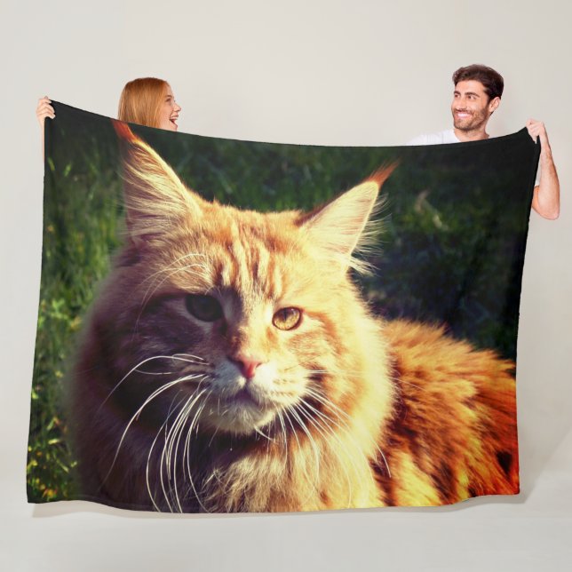 Mane Coon Fleecefilt (På plats)