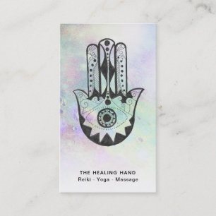 *~* Måne Craters Hamsa Hand of Fatima Rainbow Visitkort