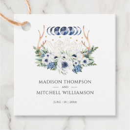 Måne Crystals Flowers Boho Metaphysical Bröllop Gåvor Etiketter