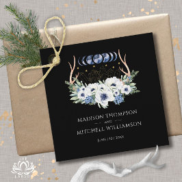 Måne Crystals Flowers Boho Metaphysical Bröllop Gåvor Etiketter