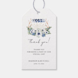 Måne Crystals Flowers Boho Metaphysical Bröllop Presentetikett