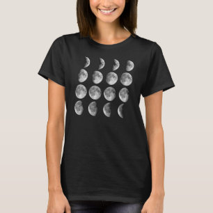 Måne-cykel Måne Phases T-Shirt Tumblr