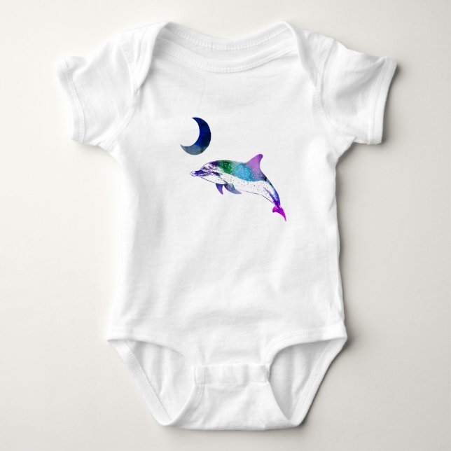 måne delphin t shirt (Framsida)