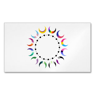 Måne-design för pride-tidsreducering magnetiska visitkort