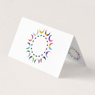 Måne-design för pride-tidsreducering visitkort