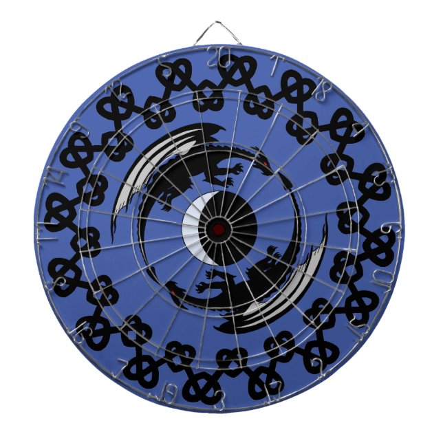 Måne Dragons Fantasy Design Dartboard Darttavla (Framsidan)