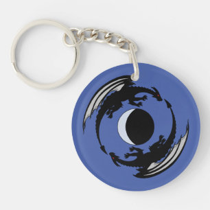 Måne Dragons Fantasy Design Keychain