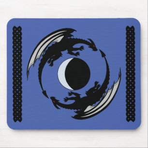 Måne Dragons Fantasy Design Mouse Pad Musmatta
