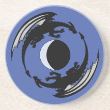 Måne Dragons Fantasy Design Sandstone Underlägg