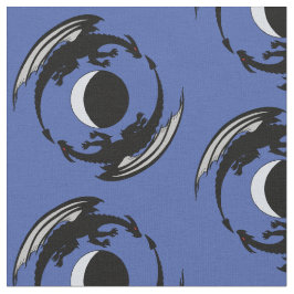 Måne Dragons Fantasy Design Tyg