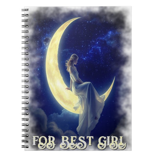 Måne Dreamer Notebook Magic Journal för skrivprogr Anteckningsbok (Framsidan)