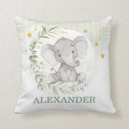 Måne Elephant Greenery Guld Twinkle Little Star Kudde
