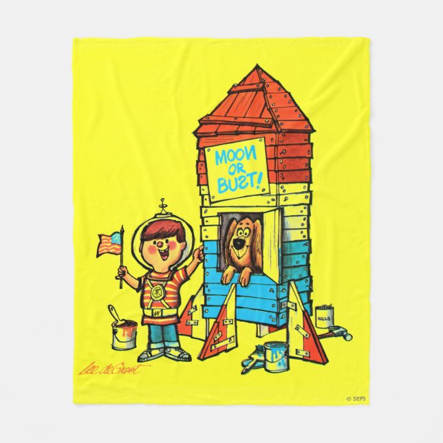 Måne eller byst! fleecefilt (Framsidan)