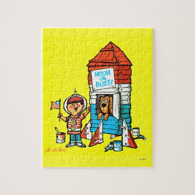 Måne eller byst! pussel (Vertikal)