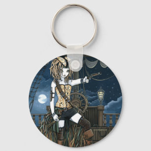 Måne Fae Keychain för frakt "för Helena" Nyckelring