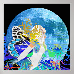 Måne Fairy Poster