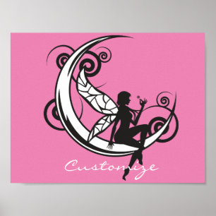 Måne Fairy Silhouette Thunder_Cove Poster