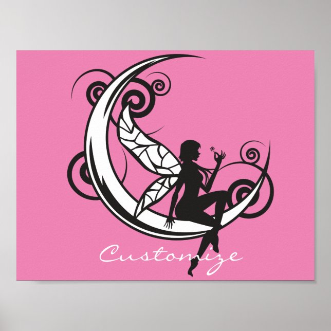 Måne Fairy Silhouette Thunder_Cove Poster (Framsidan)