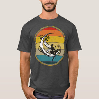 Måne Fairy Silhouette Vintage Distress T Shirt