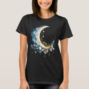 Måne fantasi nattdag himlar elegant 3D celestial c T Shirt