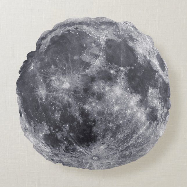 Måne - Farside of Måne på baksidan Rund Kudde (Framsidan)