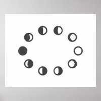 Måne-fasdesign för