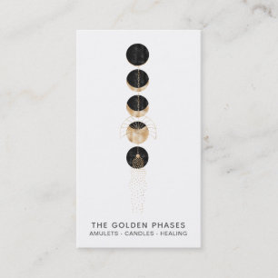 *~* Måne-faserna i Guld Glitter Cosmic Universe Visitkort
